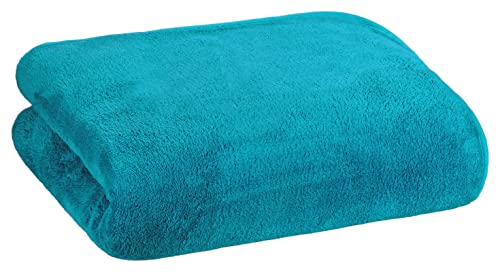 Floringo Luxus Well-Soft Wellness Decke 95° waschbar 150x200 Kuscheldecke extraweich Petrol von Floringo