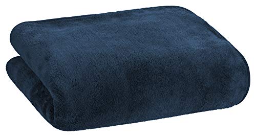 Floringo Luxus Well-Soft Wellness Decke 95° waschbar 150x200 Kuscheldecke extraweich Marine von Floringo