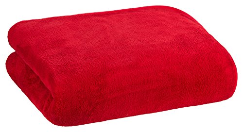 Floringo Luxus Well-Soft Wellness Decke 95° waschbar 150x200 Kuscheldecke extraweich rosenrot von Floringo