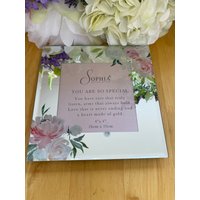 You Are So Special - Wunderschöner Rosen Design Spiegel-Bilderrahmen 10 cm X Teil Meiner Peaches & Cream Kollektion von FlorisHouse