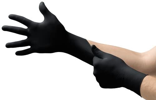 Florissima 100 Stück Nitril Einweg-Handschuh MICROFLEX® schwarz, Gr.L (8,5-9), Einmalhandschuhe 262020 von Florissima