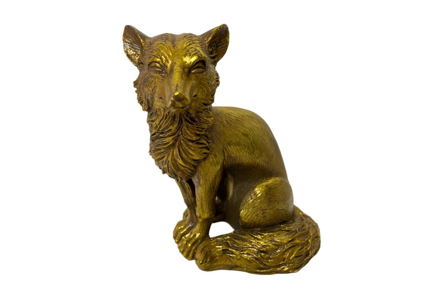 Florissima Tierfigur Deko Retro Figur Fuchs Gold Herbst Tiere Wald 13cm von Florissima