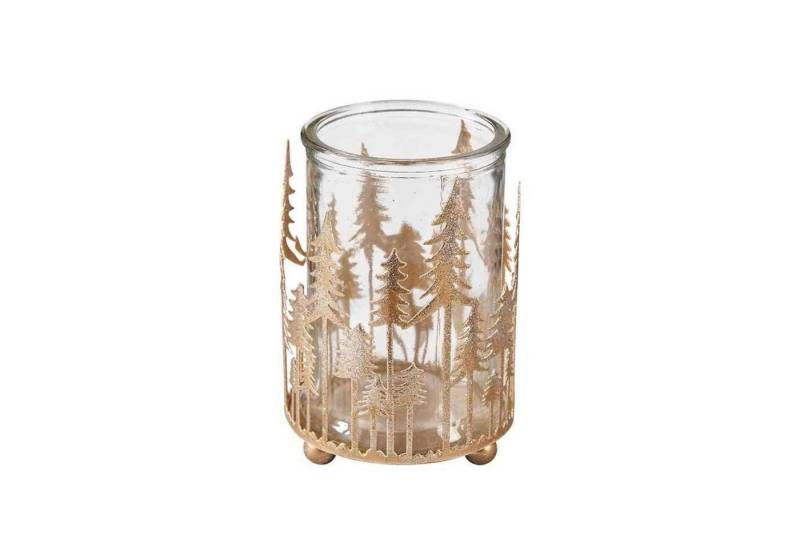 Florissima Windlicht Windlichter Goldglitter Tanne 12cm, 2 St. von Florissima