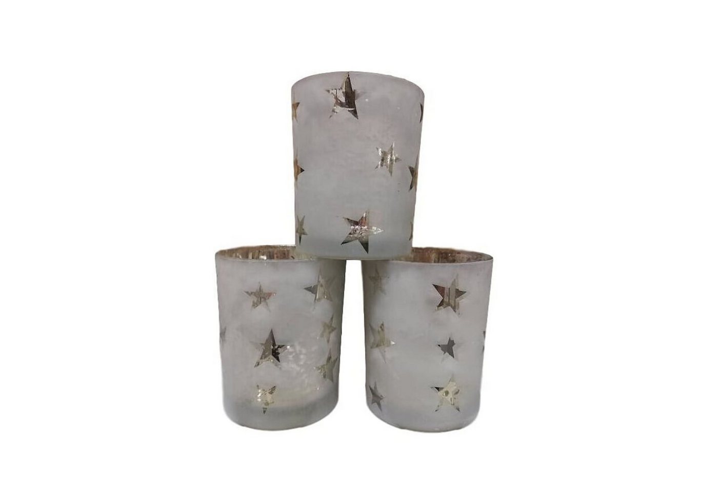 Florissima Windlicht Teelichthalter Sterne Bauernsilber 10cm, 3 St. von Florissima