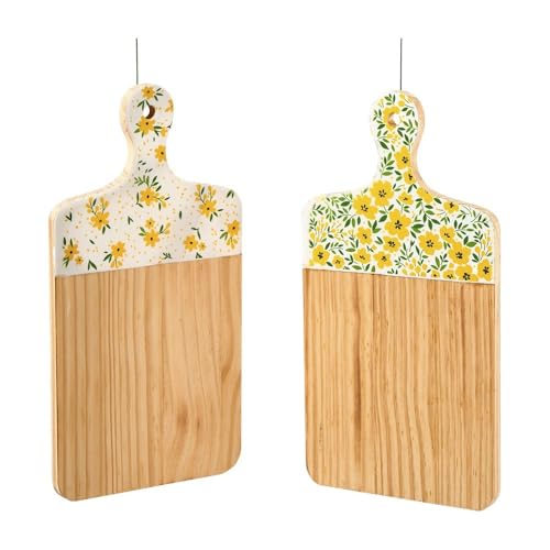 Holz Tablett 2er Set Zitronendesign – Serviertablett Gelb – 15x28 cm – Rustikale Deko für Küche, Gartenparty oder Geschenk – Sommerliches Zitrus-Design Holz Tablett 2er Set Zitronendesign – Serviertablett Gelb – 15x28 cm – Rustikale Deko für Küche, Gartenparty oder Geschenk – Sommerliches Zitrus-Design von Florissima