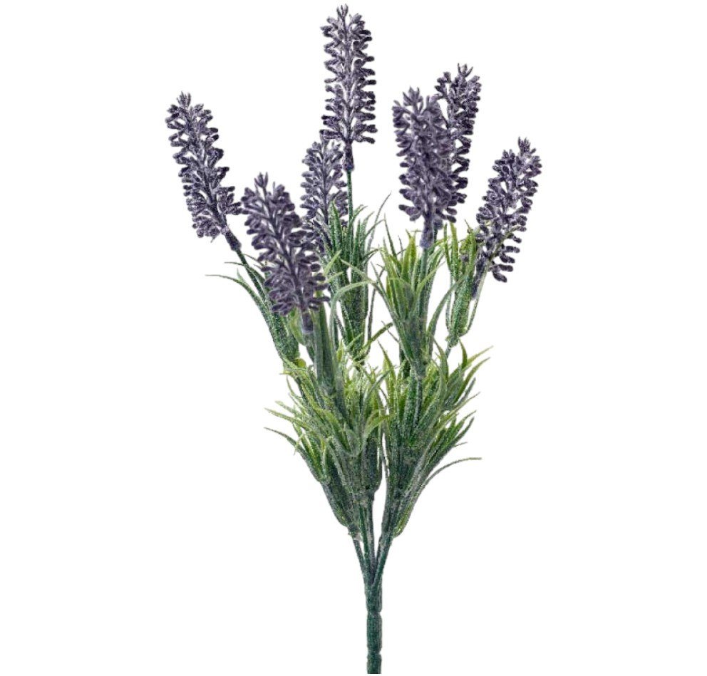 Kunstblume Künstliche Lavendelrispe Lavendel Lavendelzweig 35cm, Florissima von Florissima