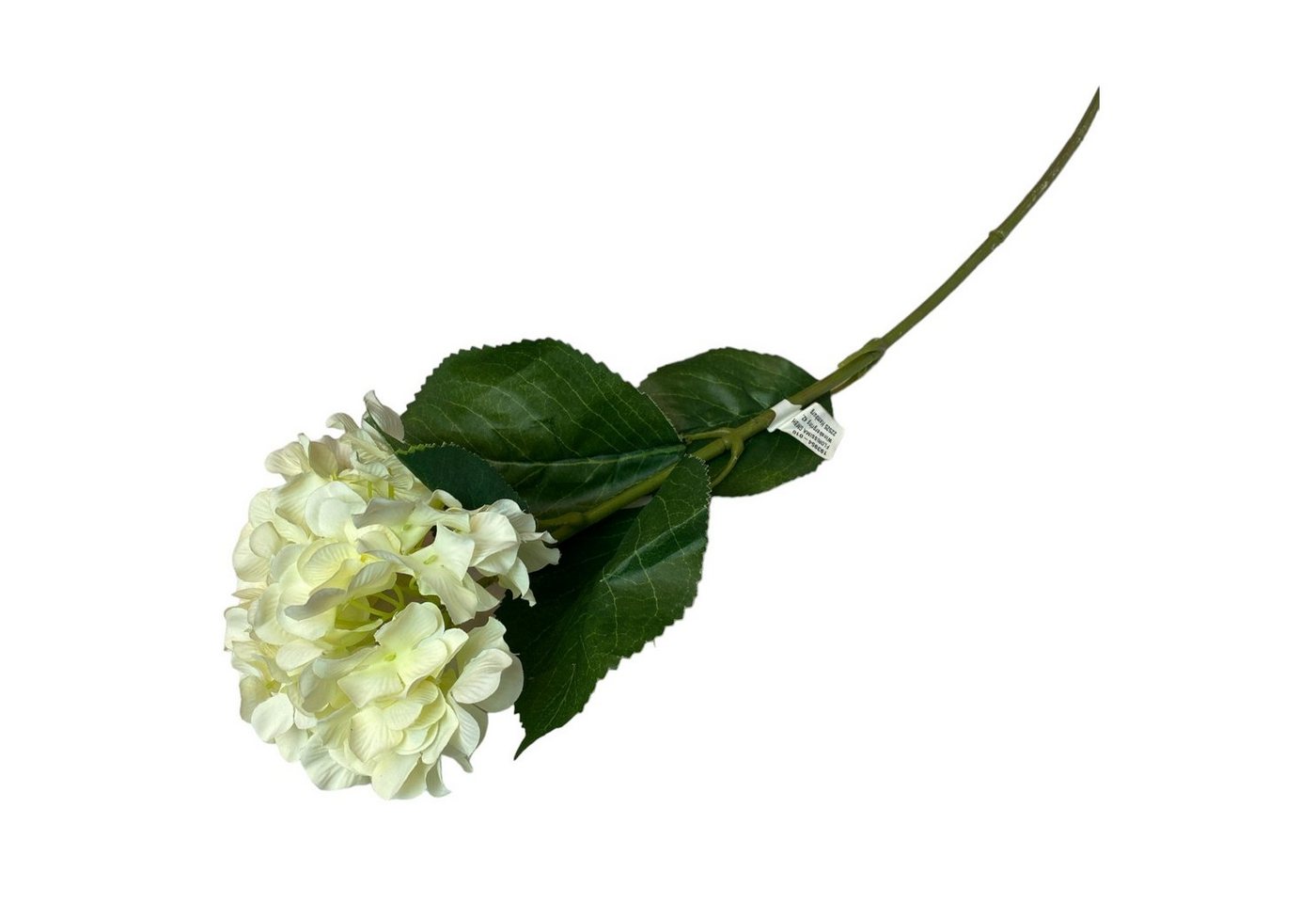 Kunstblume Künstlicher Zweig Hortensie Blume Weiß 66cm, Florissima von Florissima