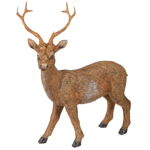 Floristik24 Deko Hirsch Braun Holzoptik 19x8,5x22,5cm 2er Set - Skandinavische Weihnachts- und Herbstdeko Floristik24 Deko Hirsch Braun Holzoptik 19x8,5x22,5cm 2er Set - Skandinavische Weihnachts- und Herbstdeko von Floristik24