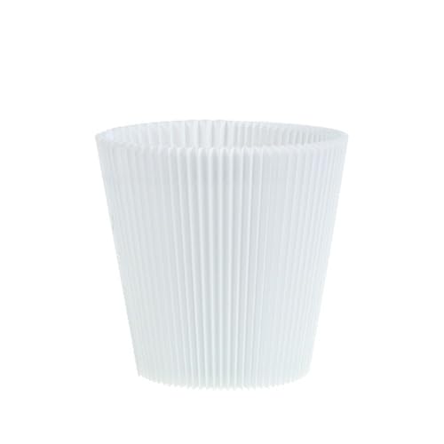 Floristik24 Robuste Plisseemanschetten Weiß 10,5cm - Universelle Topfhüllen für Dekoration, DIY Projekte, 100St von Floristik24