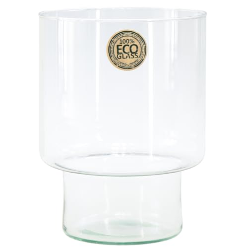 Glasvase Fuß Tischdeko Ø15cm H20cm Blumen Dekoration Glas Glasvase Fuß Tischdeko Ø15cm H20cm Blumen Dekoration Glas von Floristik24