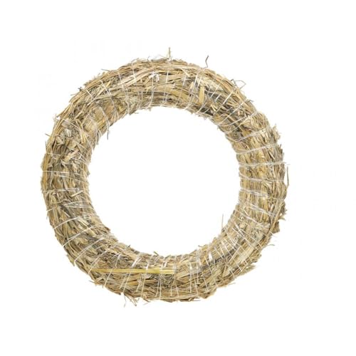 Natur Strohkranz Set 30cm Ø 10 Stück - Ideal für Bastelarbeiten, Adventskränze & Trauerfloristik, Biologisch abbaubar von Floristik24