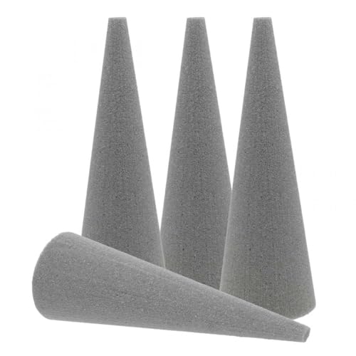 OASIS® Steckschaum Kegel SEC Trockenblumen Arrangement Grau H24cm Ø8cm 6er Pack von Floristik24