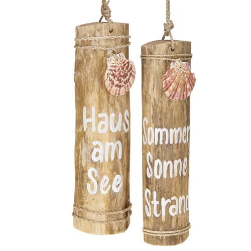Treibholz Muschel Wanddeko, Rustikal, Maritim, 2er Set Treibholz Muschel Wanddeko, Rustikal, Maritim, 2er Set von Floristik24