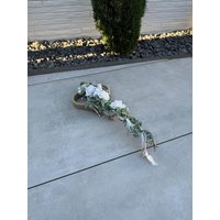 Grabschmuck Zu Allerheiligen Oder Gedenktag. Grabgesteck Grabdeko Auf Sisalherz von FloristikDekoWilhelm
