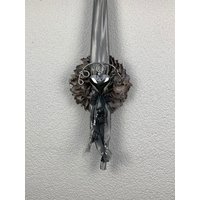 Naturkranz Aus Palmenblättern in Antikgrau. Türkranz Wandkranz Ganzjährig. Ca. 27 cm Ø von FloristikDekoWilhelm