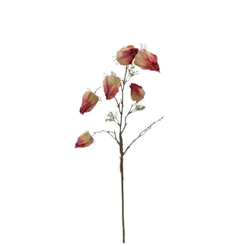 FloristryWarehouse Dry Look Künstliche Chinesische Laterne Blume Spray 70cm/27 Zoll Rot Orange von Floristrywarehouse
