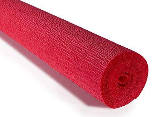 FloristryWarehouse Krepppapierrolle 140g (50 x 250 cm) scarlet red (Farbton 980) von Floristrywarehouse