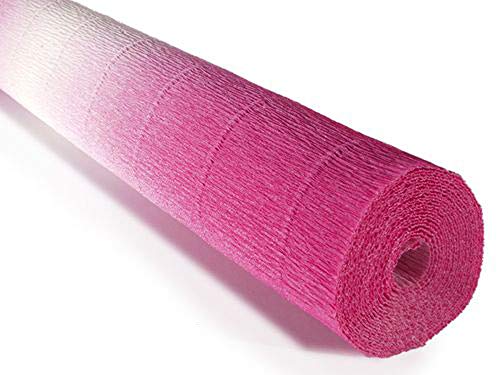 FloristryWarehouse Krepppapierrolle 180g (50 x 250 cm) Farbverlauf Fuchsia (Farbton 600/1) von Floristrywarehouse