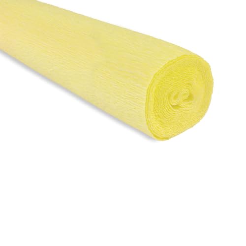 FloristryWarehouse Krepppapierrolle 180g (50 x 250 cm) Lemon (Farbton 574) von Floristrywarehouse