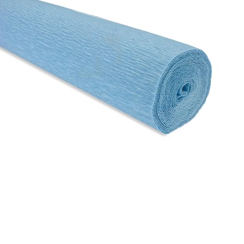 FloristryWarehouse Krepppapierrolle 180g (50 x 250 cm) himmelblau (Farbton 556) von Floristrywarehouse