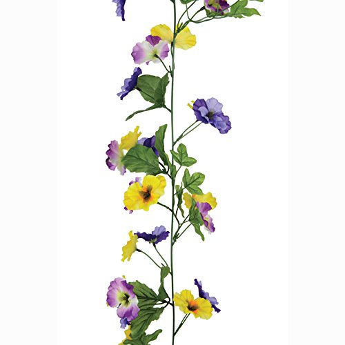 FloristryWarehouse Künstliche Stiefmütterchengirlande, 180 cm, Violett / Gelb von Floristrywarehouse
