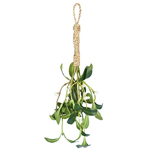 Floristrywarehouse Künstlicher Mistelzweig aus Seide, 35 cm, küssende Pflanze von Floristrywarehouse