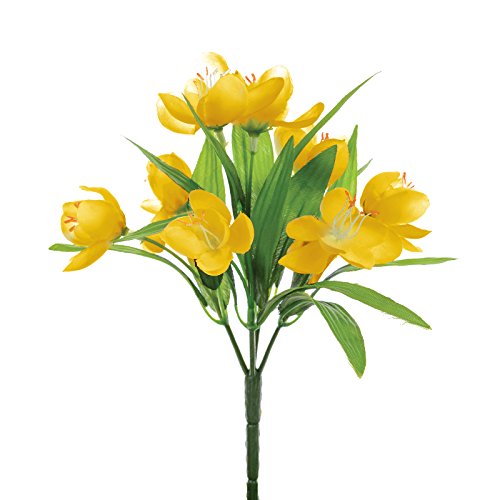 Floristrywarehouse Krokus, seidige Kunstpflanze, Gelb von Floristrywarehouse