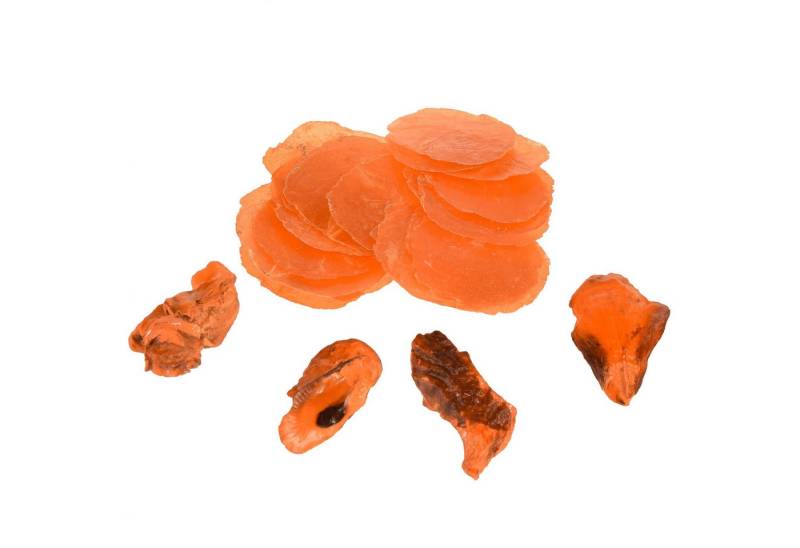 Viana Bastelnaturmaterial Austern Muscheln Capizscheiben Orange Deko Set 3,5-9,5cm Tischdeko von Viana
