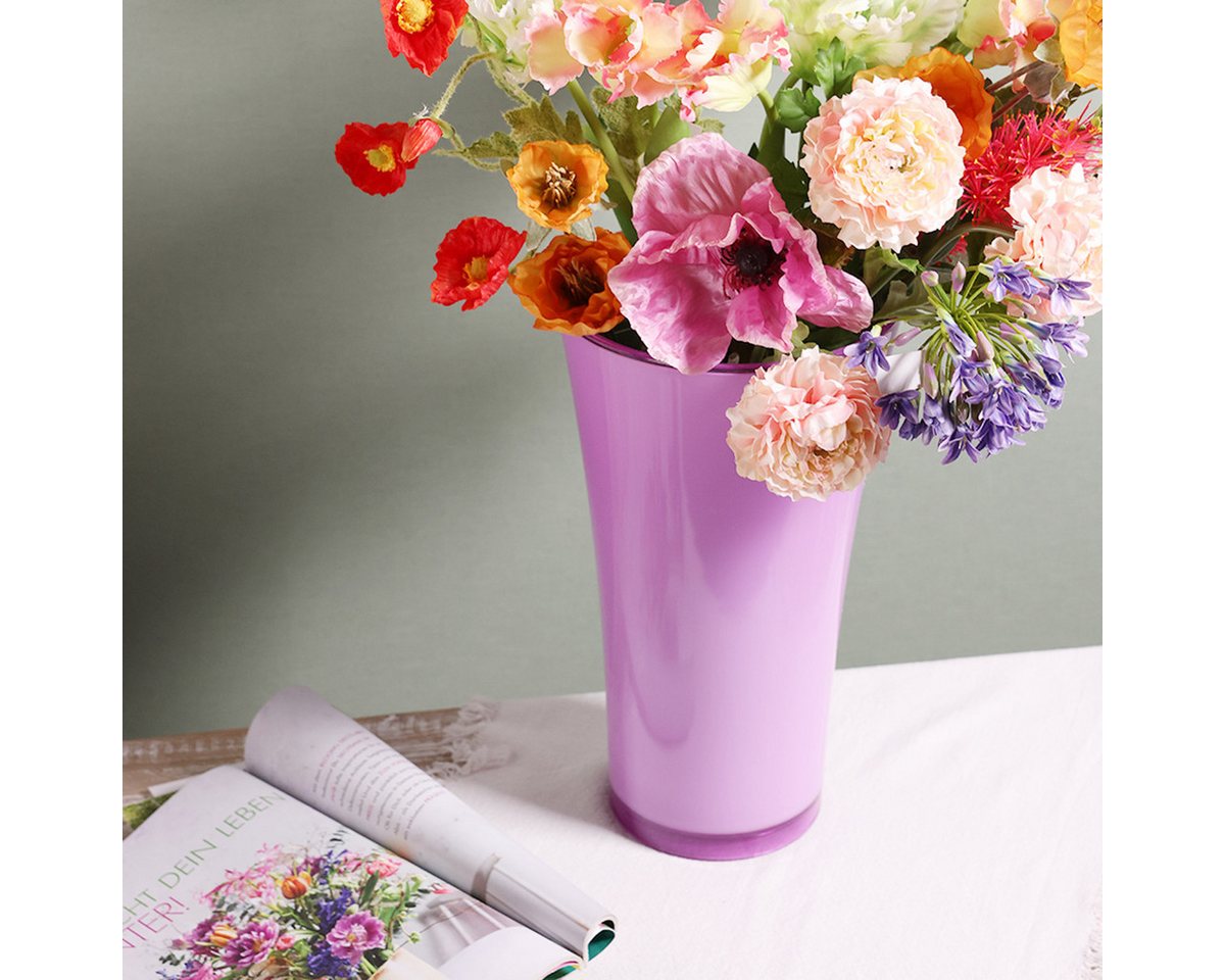 Viana Blumentopf Modische Vase "Fizzy" in Lila, Kunststoff, 35cm hoch, Dekovase für Viana Blumentopf Modische Vase "Fizzy" in Lila, Kunststoff, 35cm hoch, Dekovase für von Viana