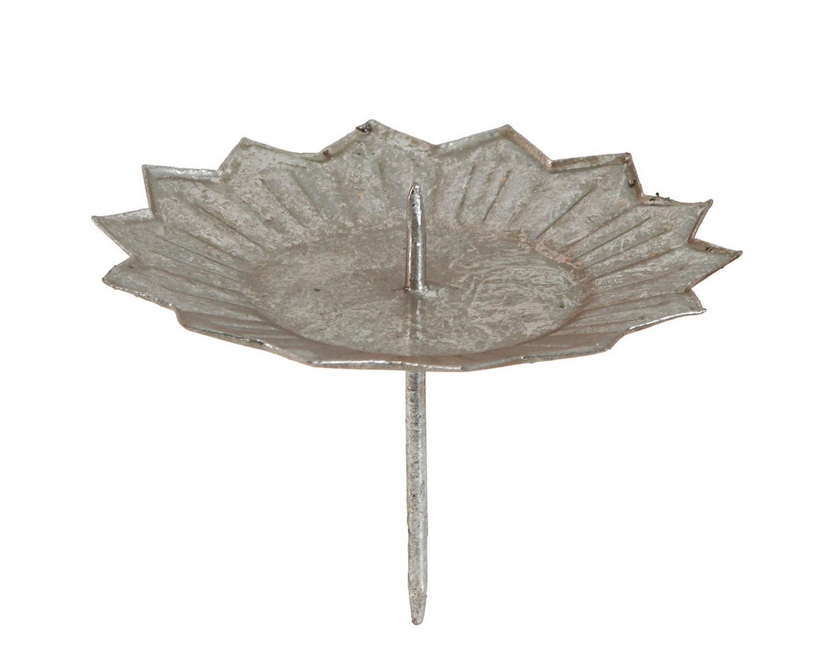 Viana Kerzenhalter Kerzenhalter Steckdorn Stumpenkerzen Silber 11cm Set 4 Stück Viana Kerzenhalter Kerzenhalter Steckdorn Stumpenkerzen Silber 11cm Set 4 Stück von Viana