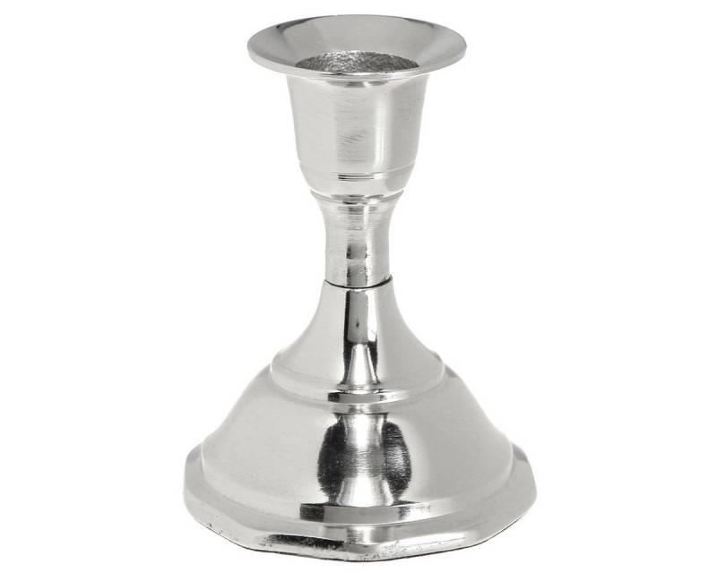 Viana Kerzenhalter Silberner Metall Kerzenhalter 9,5cm 2er Set Deko von Viana
