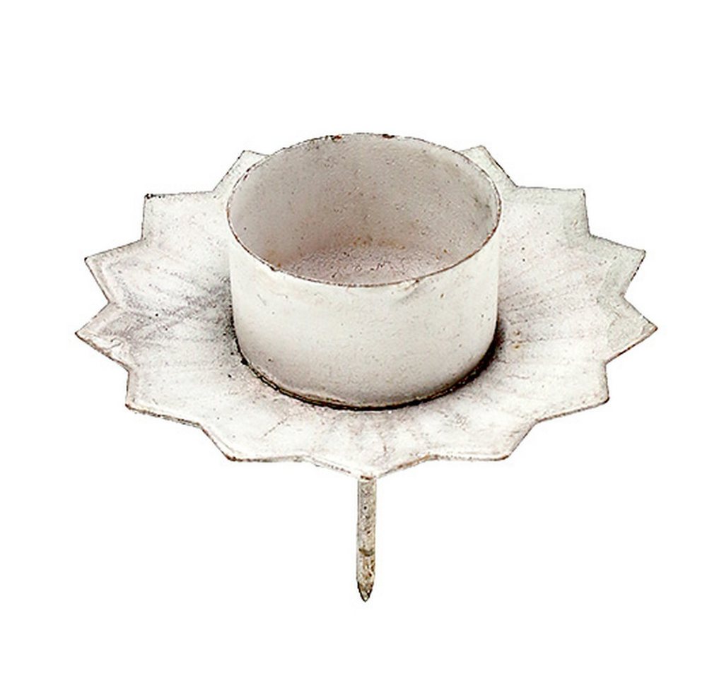 Viana Kerzenhalter Teelichthalter Kerzenhalter Shabby Chic Sterne Creme 4er Set von Viana