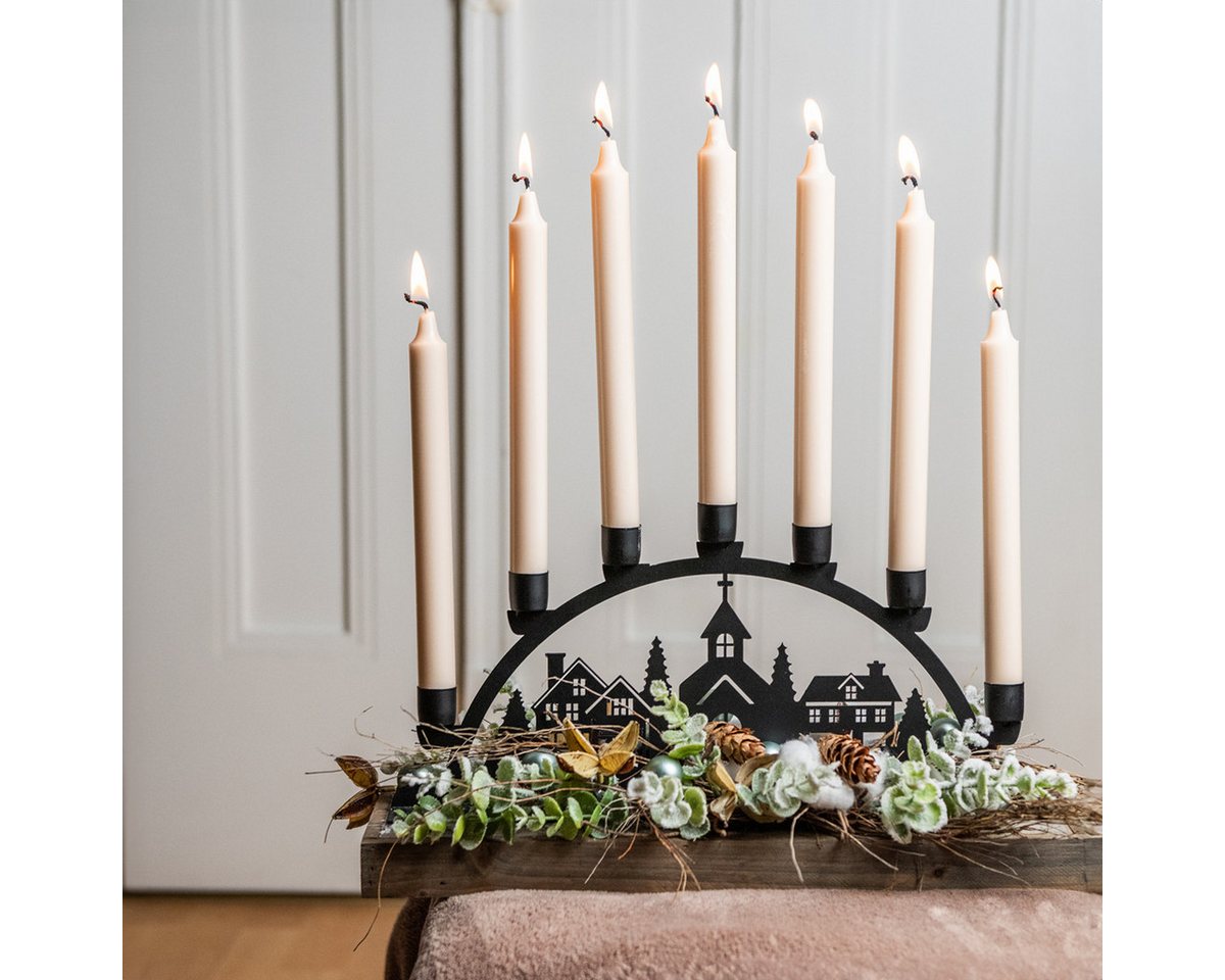 Viana Kerzenhalter Schwibbogen Lichterbogen Schwarz Metall Erzgebirge Weihnachten Viana Kerzenhalter Schwibbogen Lichterbogen Schwarz Metall Erzgebirge Weihnachten von Viana
