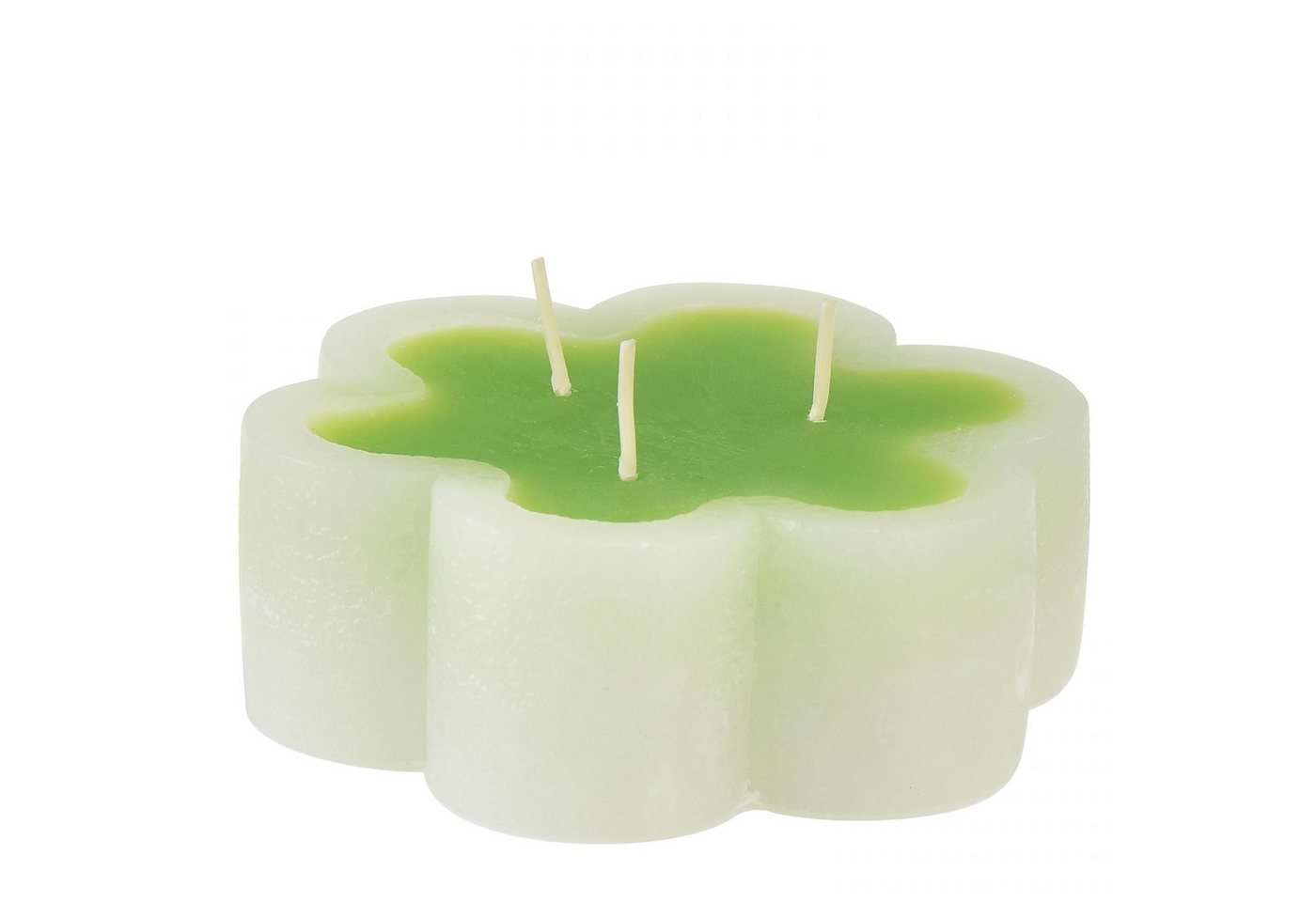 Viana Teelicht Dreidochtkerze Blüte Grün Weiß Tischdeko Ø11,5cm H4cm Viana Teelicht Dreidochtkerze Blüte Grün Weiß Tischdeko Ø11,5cm H4cm von Viana