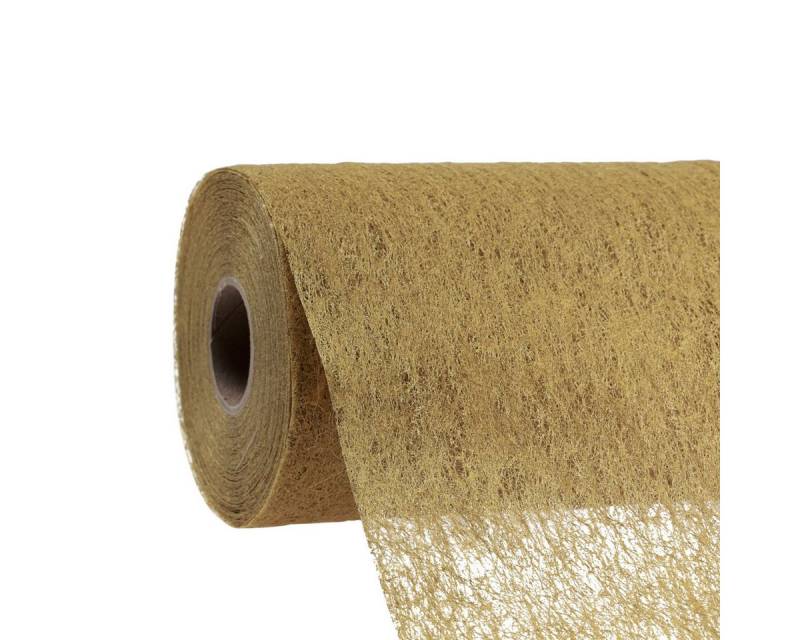 Viana Tischläufer Goldener Deko-Vlies Tischläufer Tischband elegant, festlich 23cm x von Viana