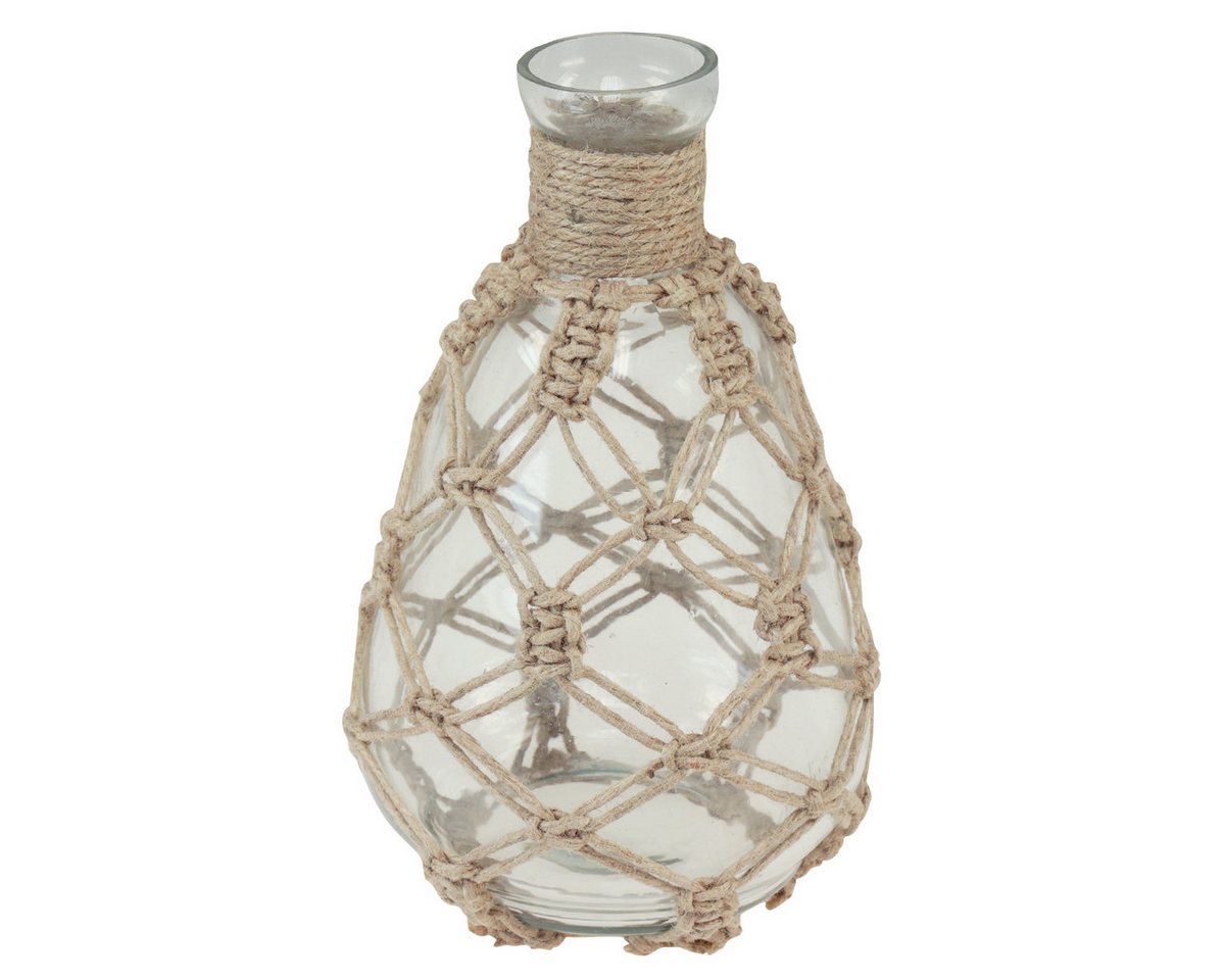 Viana Tischvase Glasvase Makramee Jute Natur Ø11cm H19,5cm Maritim Deko Sommer Vase Viana Tischvase Glasvase Makramee Jute Natur Ø11cm H19,5cm Maritim Deko Sommer Vase von Viana