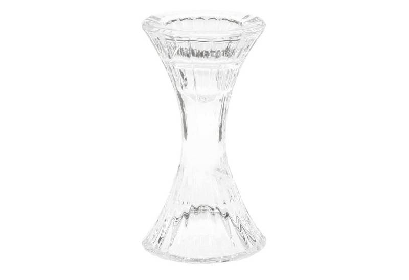 Viana Tischvase Kerzenhalter Glas Rund Kristall Stabkerzenhalter 7cm 13cm 2er Set von Viana