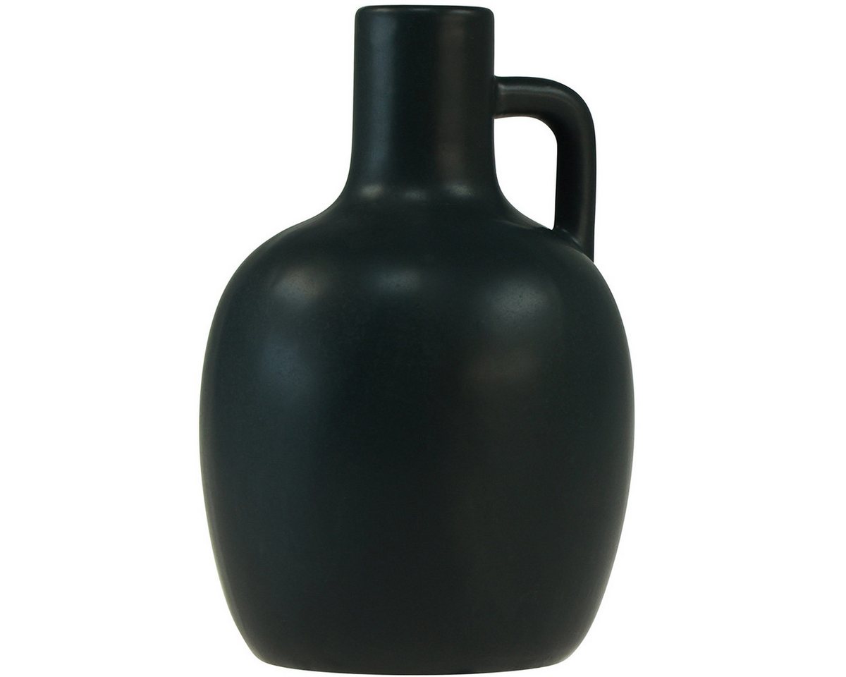 Viana Übertopf Mini Keramikvase Matt Schwarz mit Henkel Ø9cm H14,5cm Dekovase Krug Viana Übertopf Mini Keramikvase Matt Schwarz mit Henkel Ø9cm H14,5cm Dekovase Krug von Viana