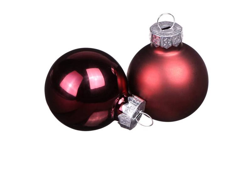Viana Weihnachtsbaumkugel Mini Weihnachtskugeln Glas Berry Ø3cm 22 St Christbaumschmuck von Viana