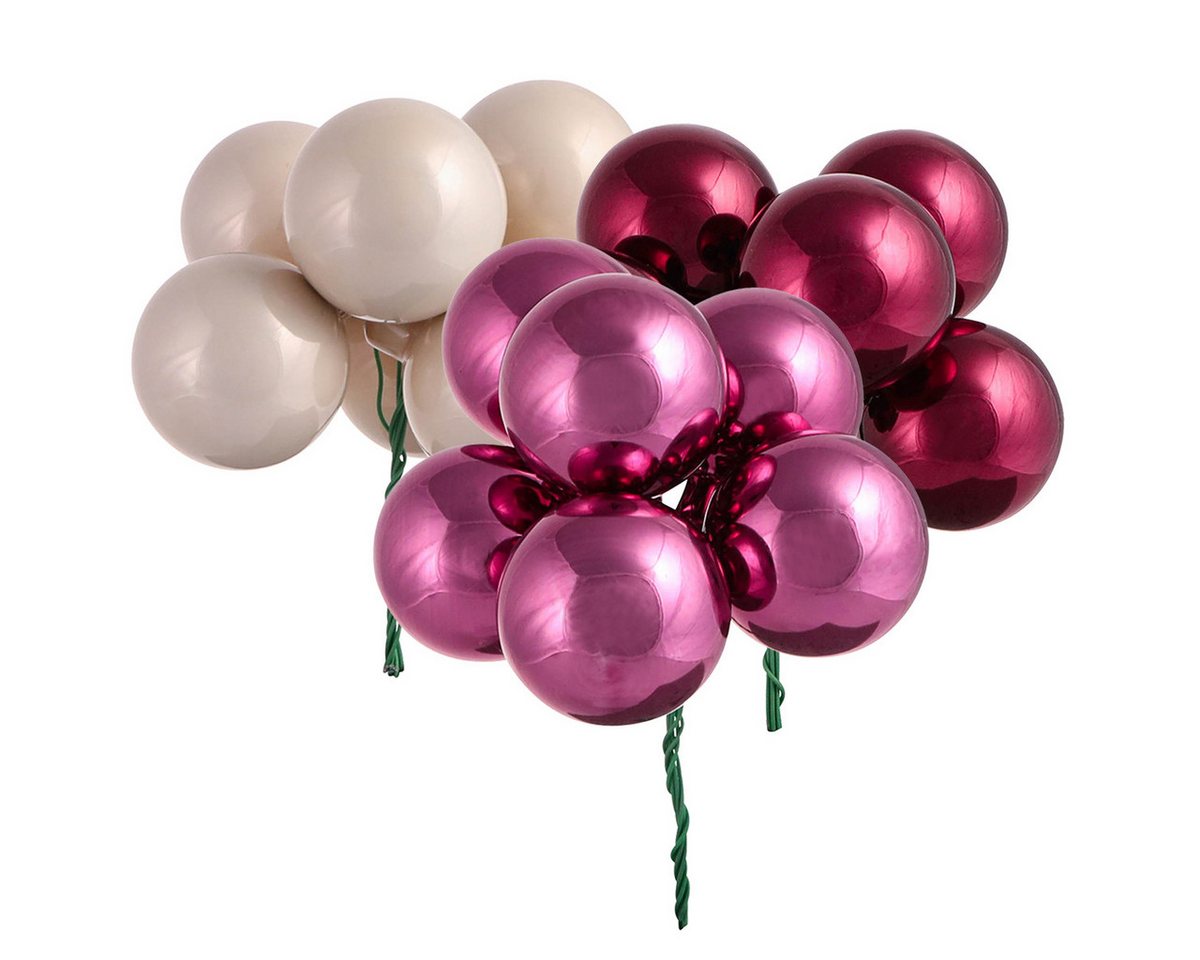 Viana Weihnachtsbaumkugel Spiegelbeeren Glas Berry Mix Kugeln Weihnachtsdeko Ø40mm 36 St von Viana