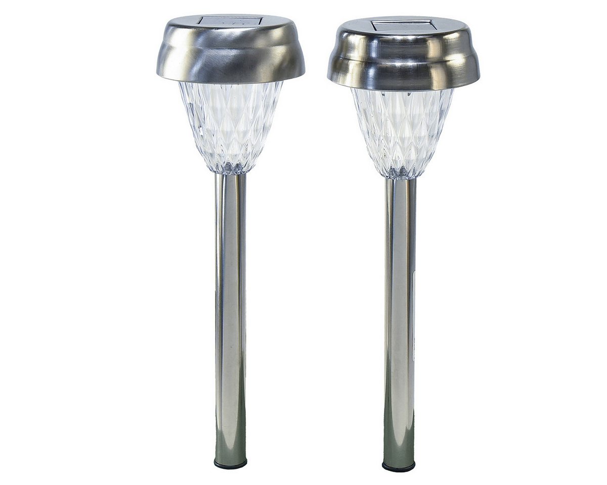 Viana Windlicht LED Gartenleuchten Solar Timer Außenleuchte Warmweiß H35cm 4er Set von Viana