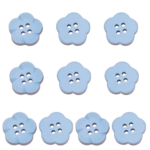 10 PCs Harzknöpfe Nähen Mantelhandwerk Blumenform 4 Löcher Für Handwerksprojekte von Florisync