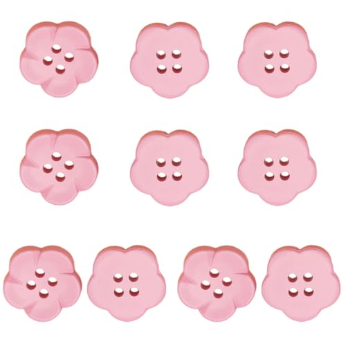 10 PCs Harzknöpfe Nähen Mantelhandwerk Blumenform 4 Löcher Für Handwerksprojekte von Florisync
