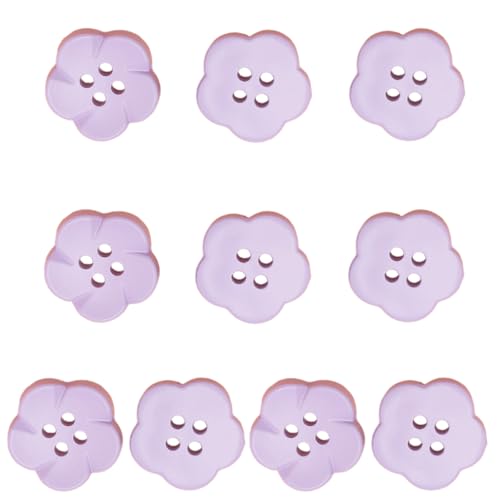 10 PCs Harzknöpfe Nähen Mantelhandwerk Blumenform 4 Löcher Für Handwerksprojekte von Florisync