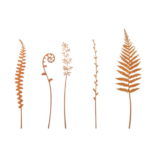 5pieces Ländliche Farne Bodenstock Für Outdoor Dekoration Stall Rostiger Gartenpfahl Mit Antikem Finish Blütenbeete Pflanzenstöcke Dekore Freien 5pieces Ländliche Farne Bodenstock Für Outdoor Dekoration Stall Rostiger Gartenpfahl Mit Antikem Finish Blütenbeete Pflanzenstöcke Dekore Freien von Florisync