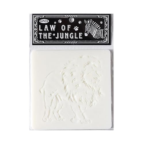6 PCs Zoos Themen Schablone Hohllack Aus Gemälde Schablonen Journal Craft Für On Scrapbook Theme Drawing Journal Animal Series von Florisync