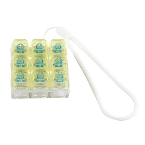 Florisync 9-Tasten Mechaniktastaturschalter Tester 9 Clicky Tasten Mit Silikonschlüsselkette Für Spannungsbekämpfung Und Office Decoration Tastatur Switches Testwerkzeug von Florisync