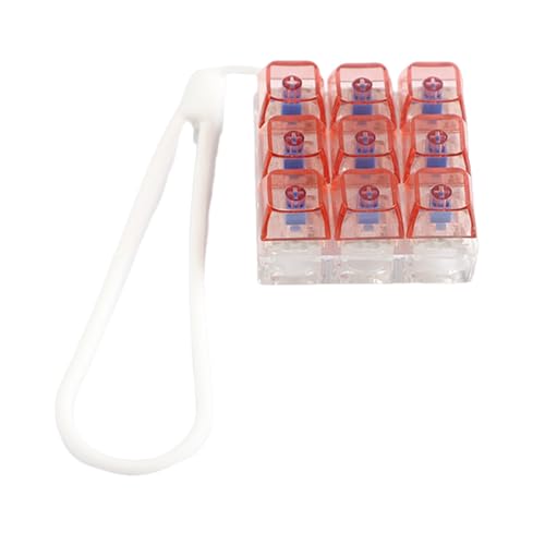 Florisync 9-Tasten Mechaniktastaturschalter Tester 9 Clicky Tasten Mit Silikonschlüsselkette Für Spannungsbekämpfung Und Office Decoration Tastatur Switches Testwerkzeug von Florisync