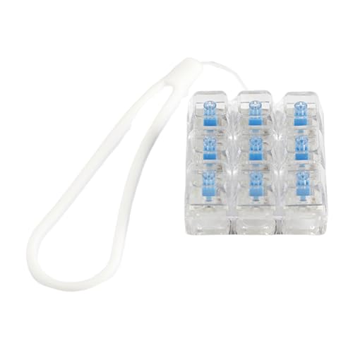 Florisync 9-Tasten Mechaniktastaturschalter Tester 9 Clicky Tasten Mit Silikonschlüsselkette Für Spannungsbekämpfung Und Office Decoration Tastatur Switches Testwerkzeug von Florisync