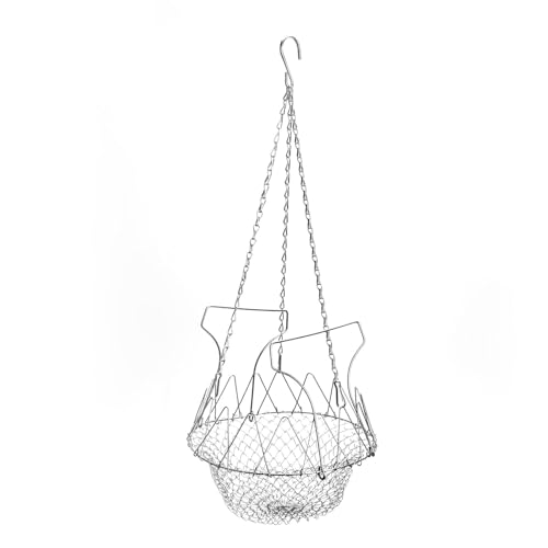 Outdoor Hanging Geflügelfutterkorb 9 Zoll Eisenkonstruktion Faltbar Obst Spender Design Rostbeständiges Hängern Gartenhuhn Feeder von Florisync